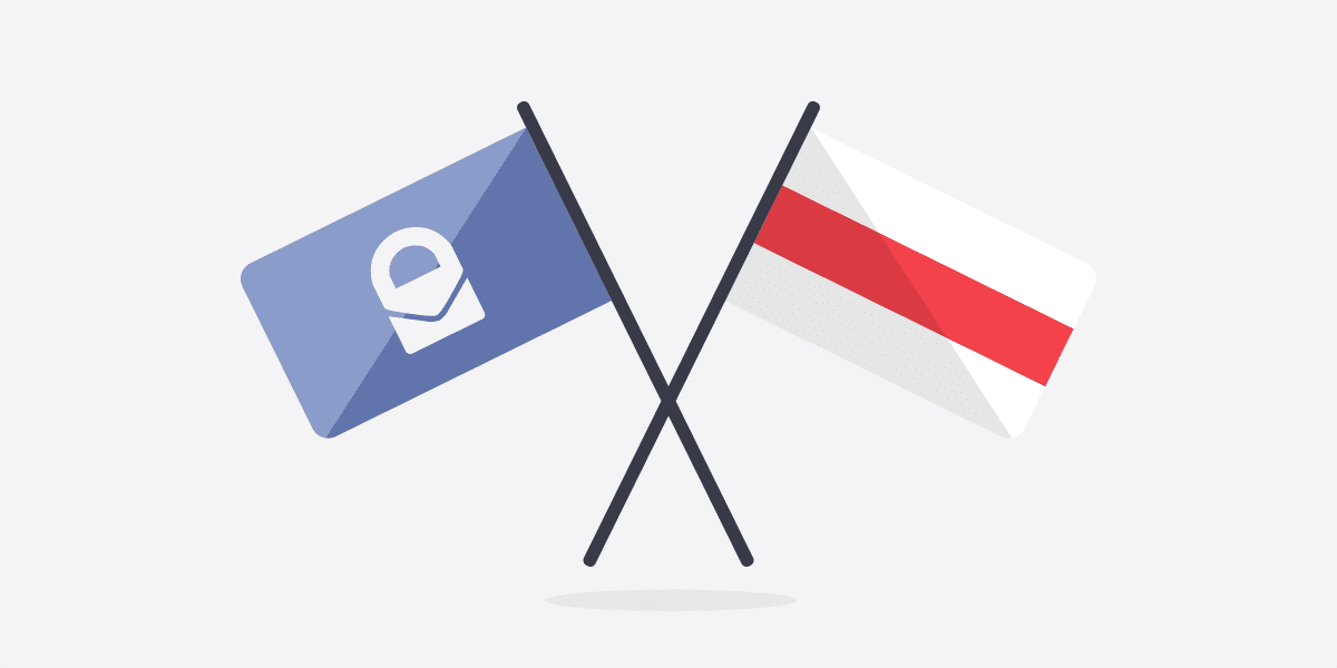 Image of Belarus and Proton Mail flags