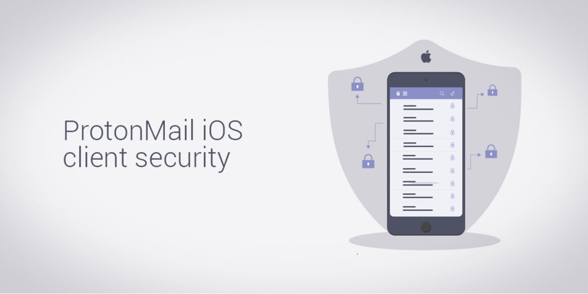 illustration of Proton Mail iOS client security