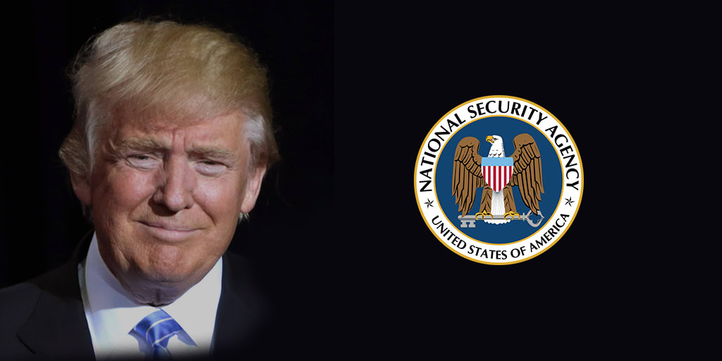 trump and nsa logo