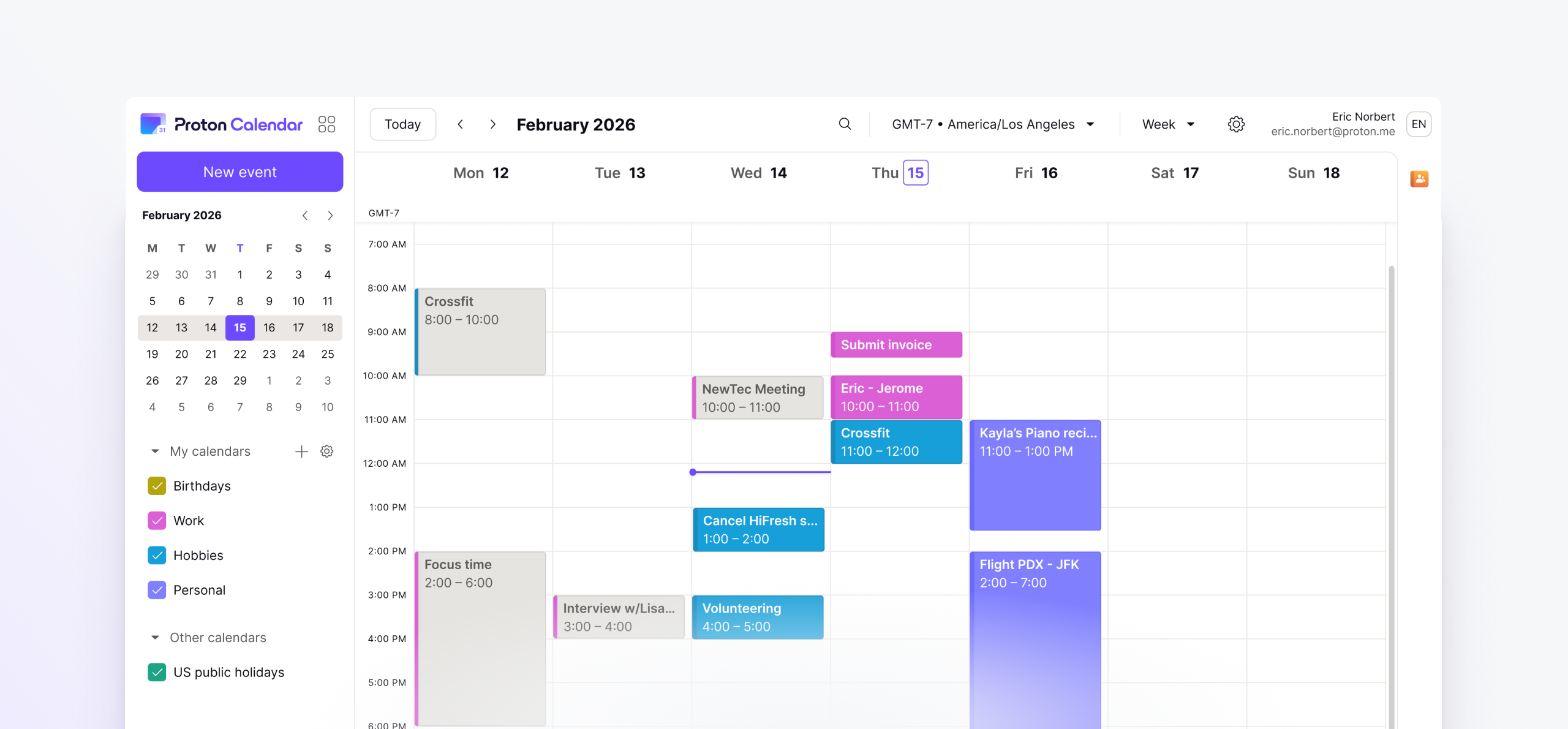 Proton Calendar
