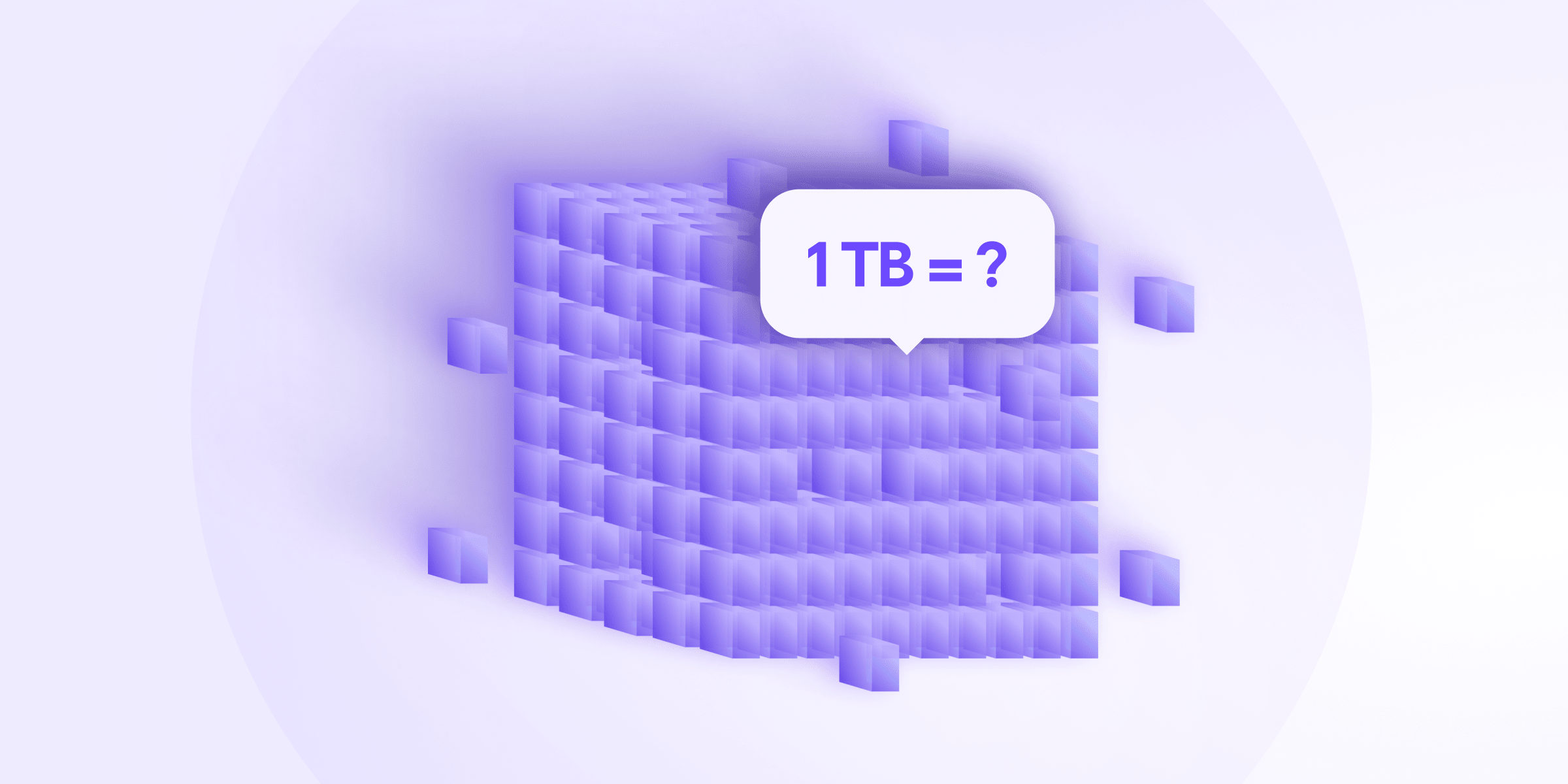 A graphic interpretation of a block of how many gigabytes in a terabyte