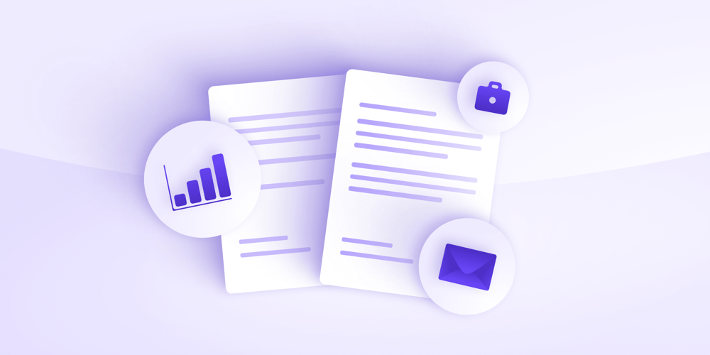 Business documents representing digital data and sensitive information to secure