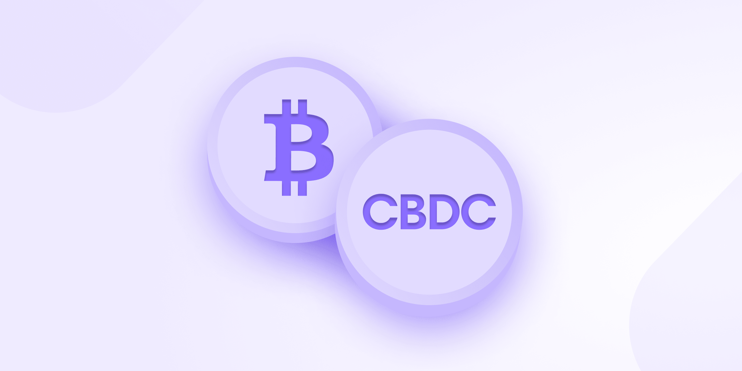 A Bitcoin and a central bank digital currency coin