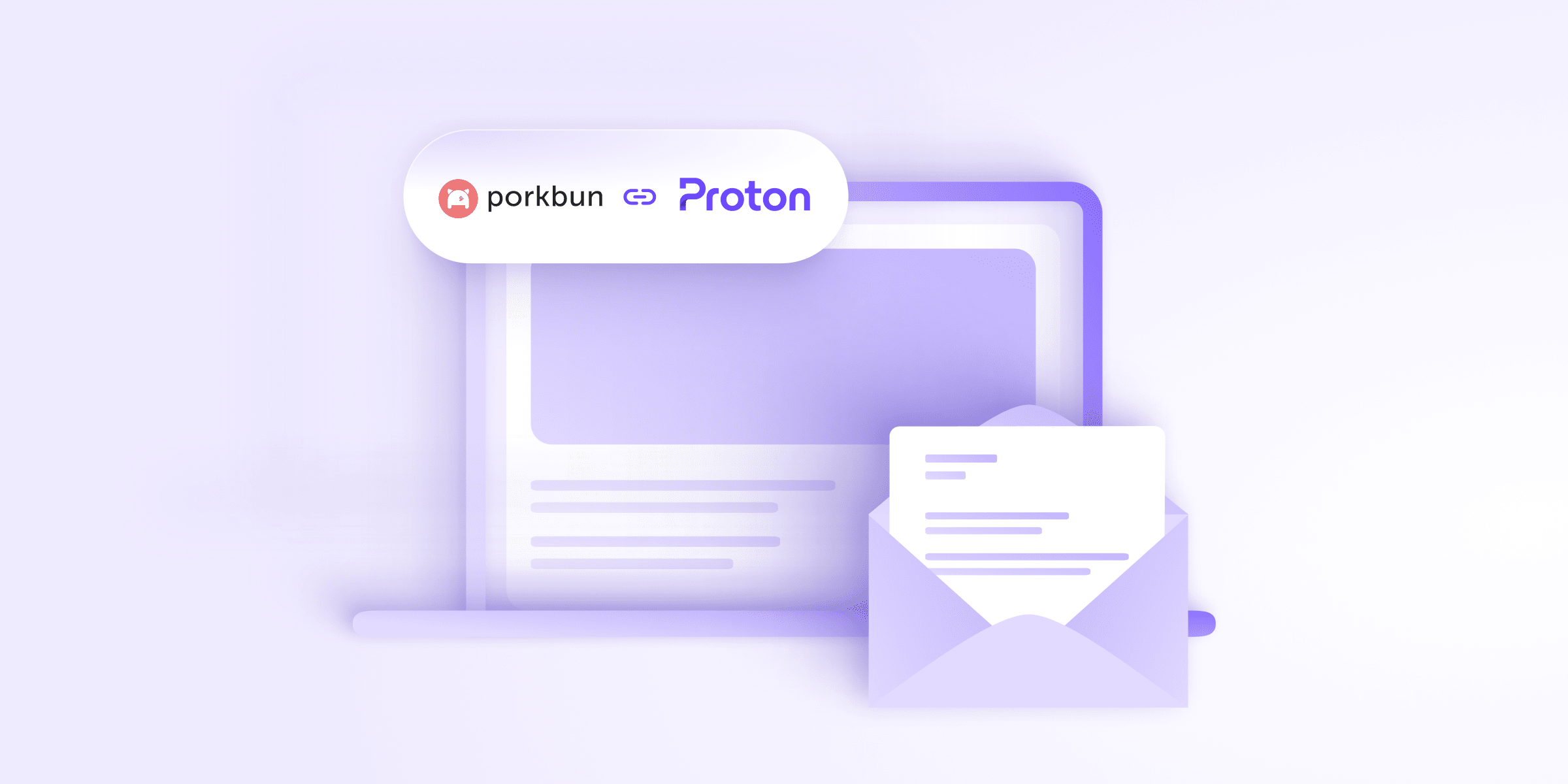 An illustration of a laptop and an open envelope