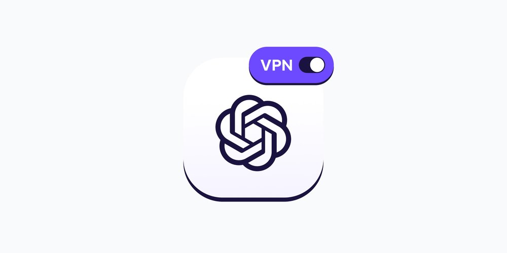 The ChatGPT logo and a VPN label, representing the use of ChatGPT with a VPN